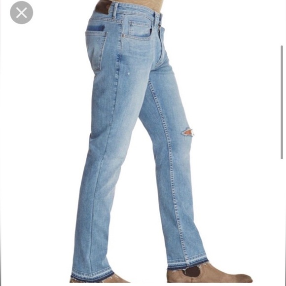 Paige Lennox Distressed Slim Fit Denim Jeans Size 29 - Picture 2 of 15